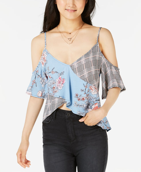 Polly Esther Juniors Cold Shoulder Crop Top